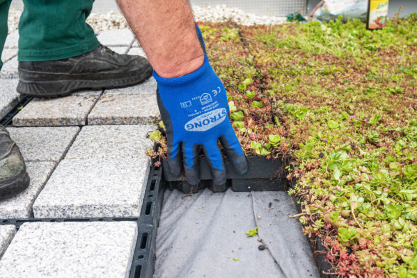 Zelená střecha ECOSEDUM PACK v kombinaci s ECORASTER BLOXX